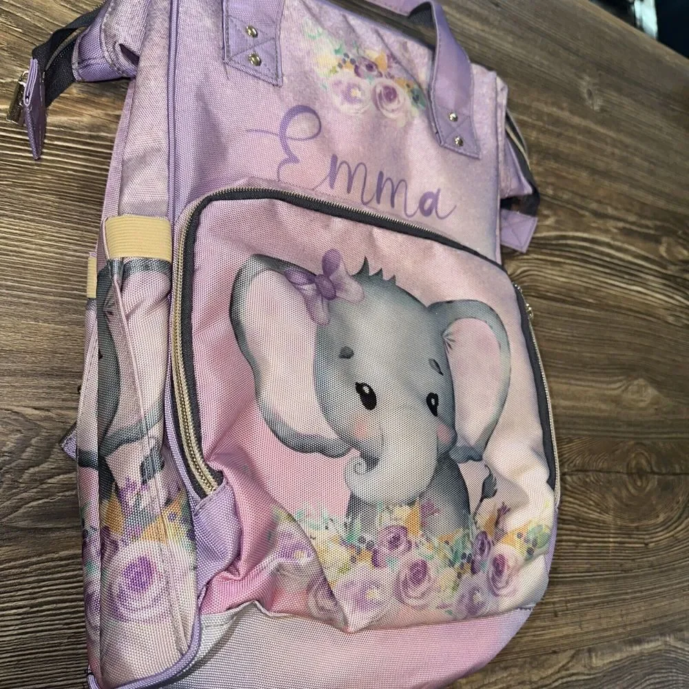 Personalized baby Diaper bag knapsack /Backpack monogram mommy bag baby bag gift